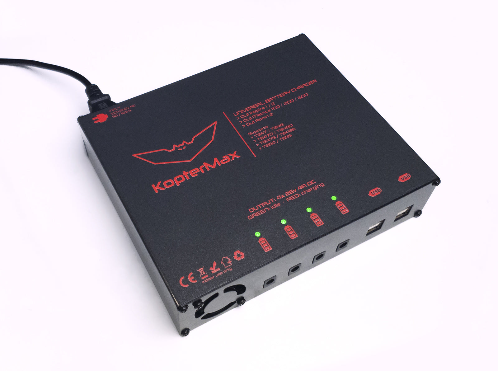 KopterMax battery charger for DJI Inspire 1/2, Matrice 100/200/600 and Ronin 2 KopterMax battery charger for DJI Inspire 1/2, Matrice 100/200/600 and Ronin 2